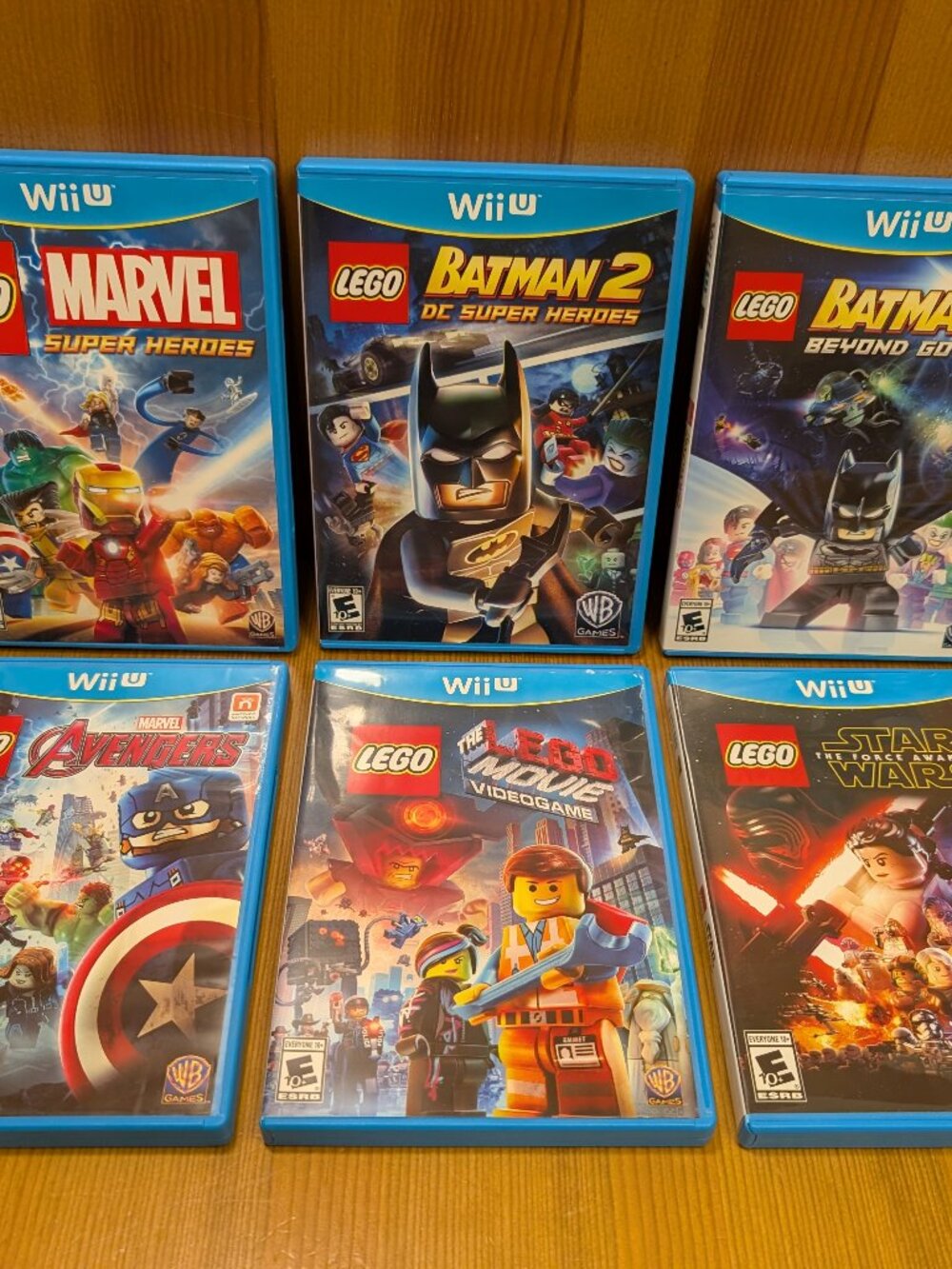 Lot of 6 LEGO Games (Nintendo Wii U) Batman 2 3 Avengers Super Heroes Star Wars